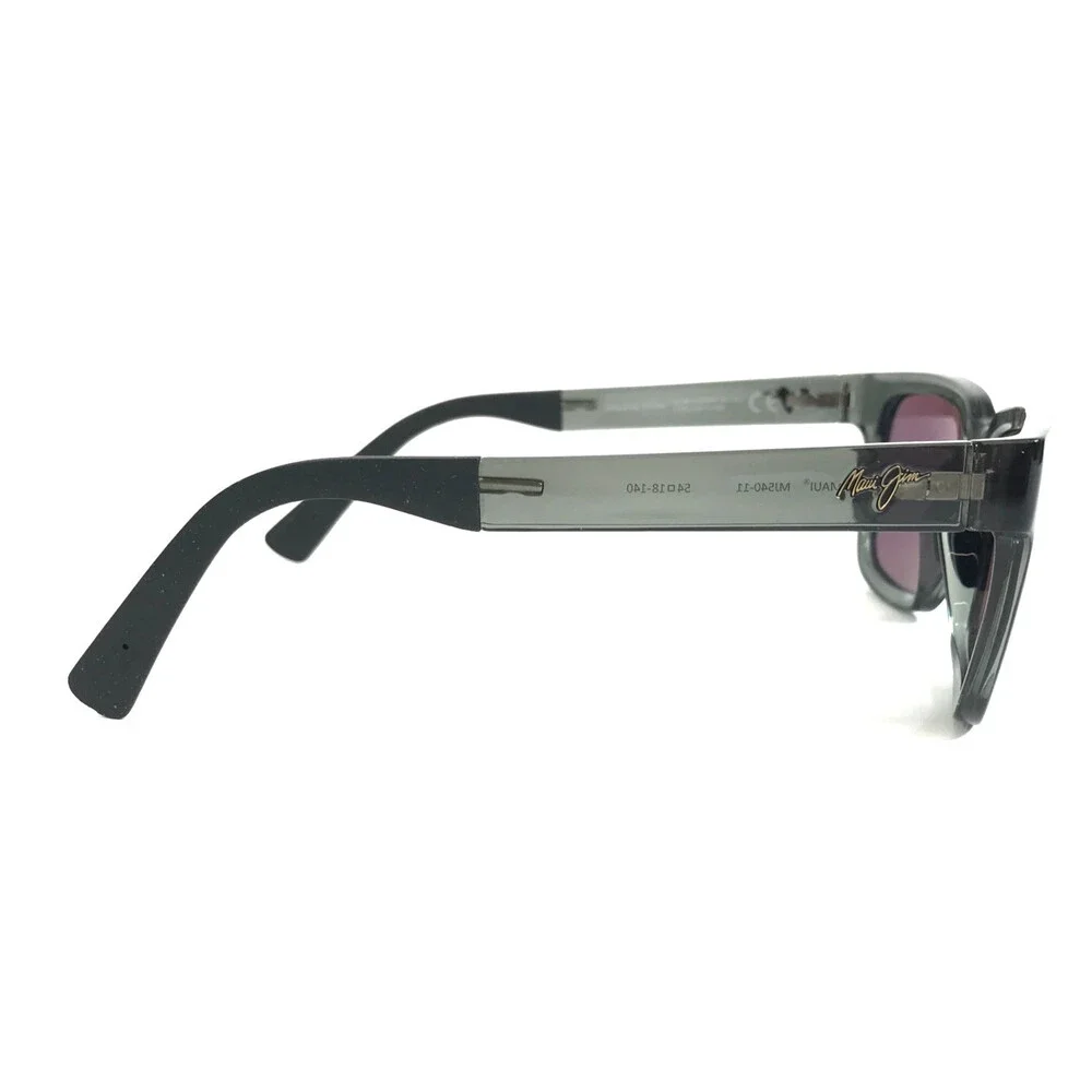 Maui Jim Sunglasses MONGOOSE MJ540-11 Translucent Gray w/ Green Maui Lenses